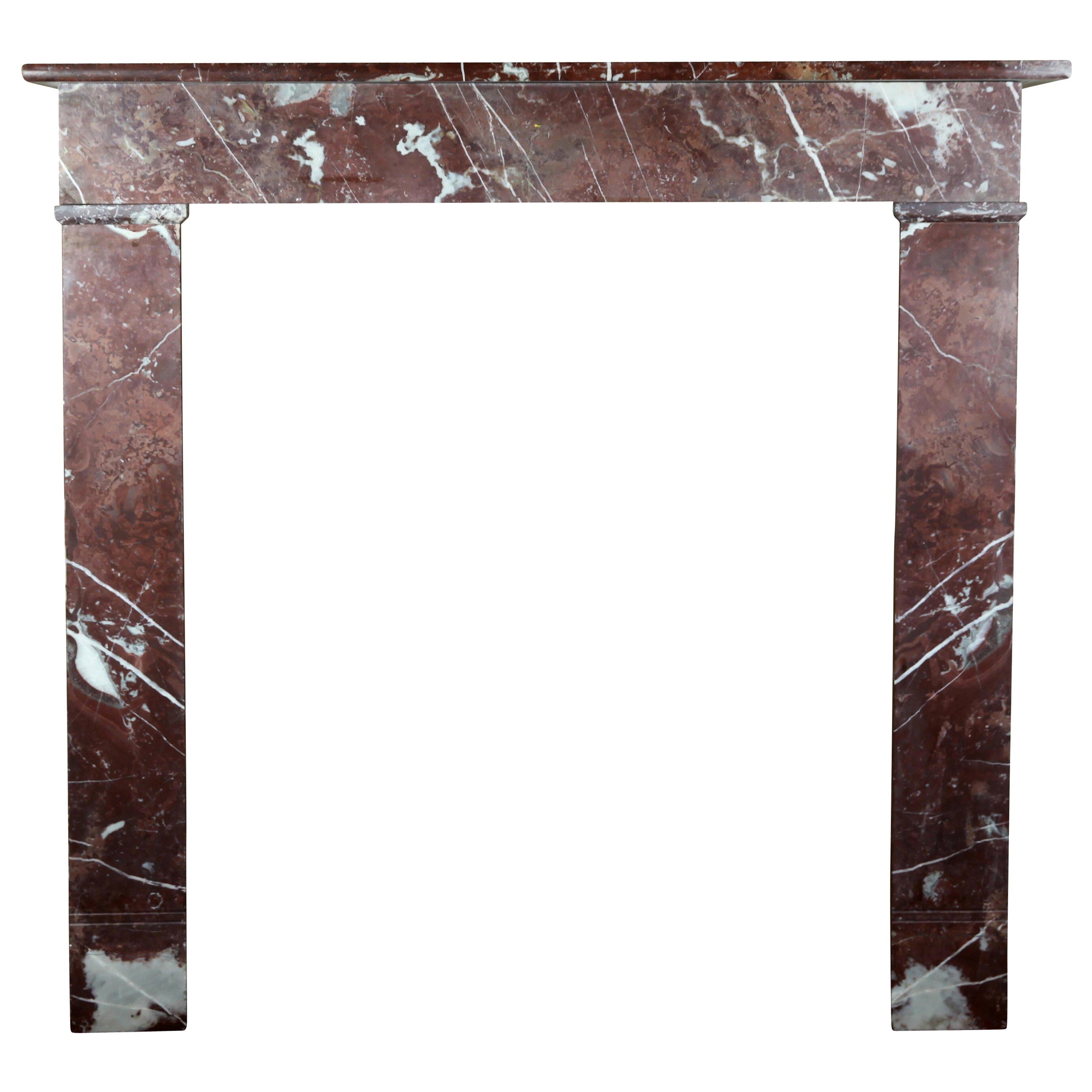 19th Century Belgian Marble Inexpensive Vintage Fireplace Surround