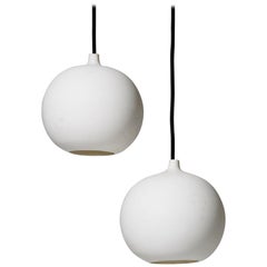 Pair of Ceiling Lamps Designed by Stig Lindberg for Gustavsberg, Sweden, 1960s