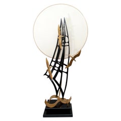 Lanciotto Galeotti Midcentury Gold-Plated Lamp Italian by L'Originale, 1970s