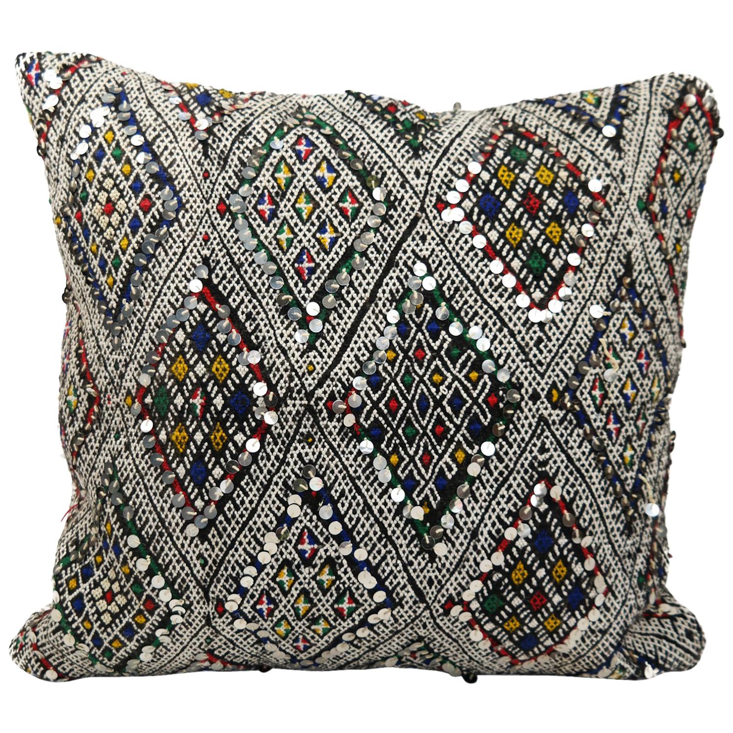 Moroccan Kilim Pillow Morocco Colord Cushion For Sale