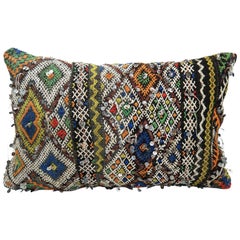 Vintage Moroccan Kilim Pillow Morocco Colord Cushion