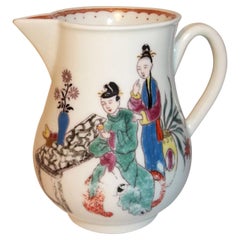 First Period Dr. Wall Worcester Milk Jug in Chinese Family Pattern, Circa 1770