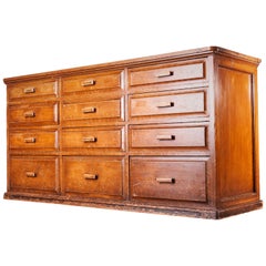 Antique 1890s Twelve Drawer Graduated Chest of Drawers, Sideboard