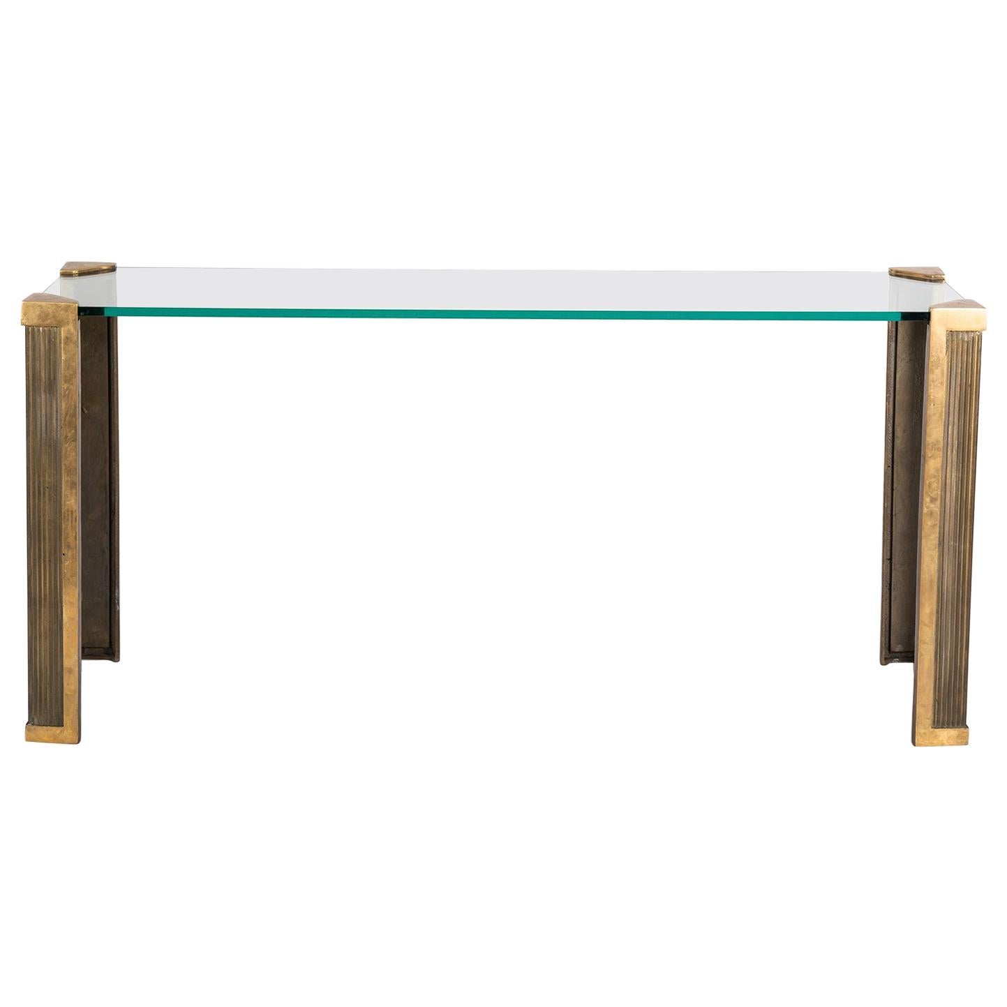 Peter Ghyczy Solid Brass Console, 1970s Netherlands For Sale
