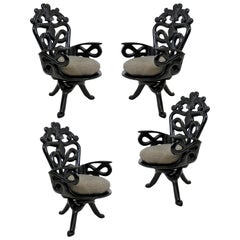 Set of Four Surrealist Armchairs