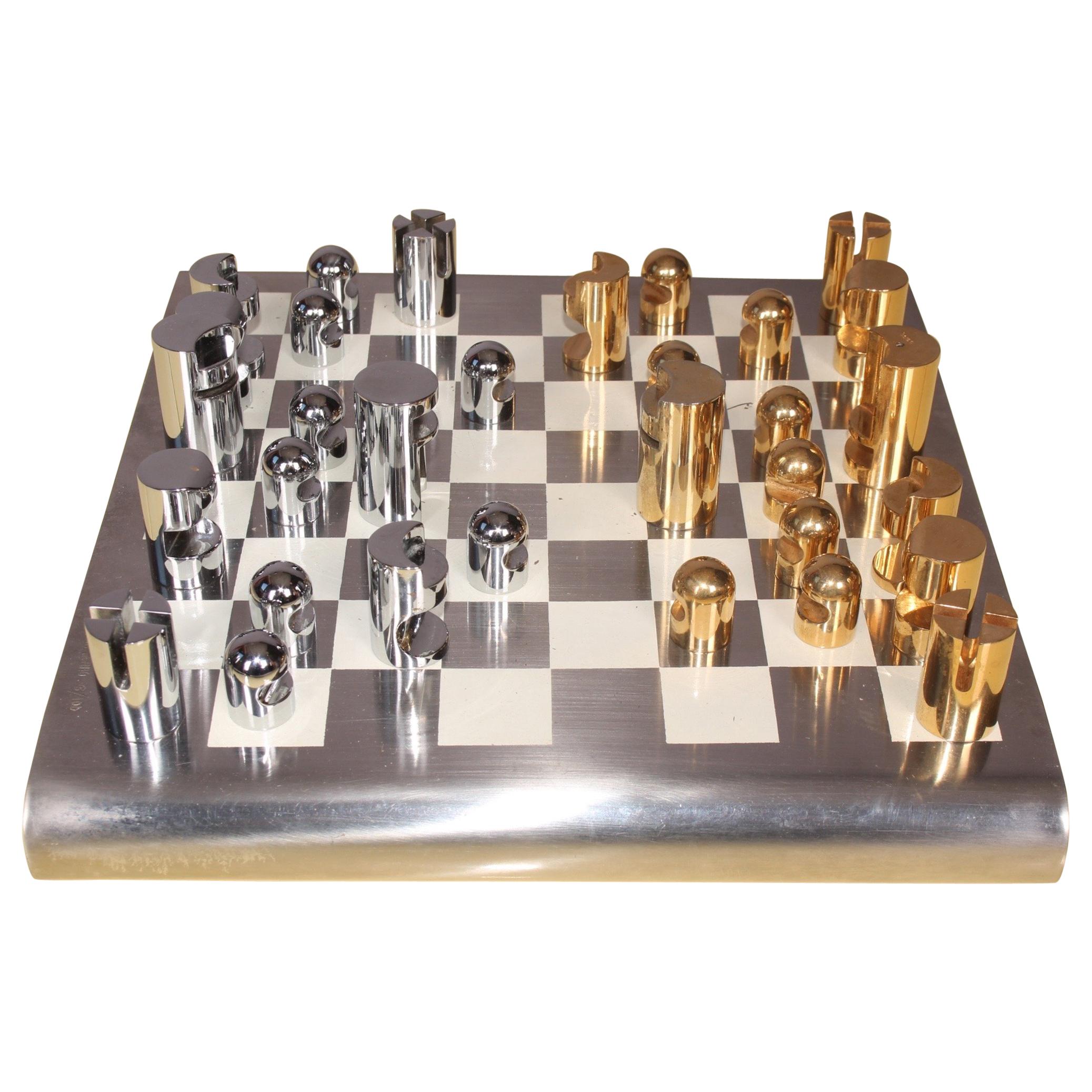 Inox and Metal Chess Board