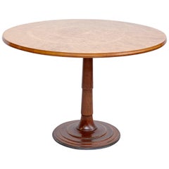 Oscar Tusquets Round Dinning Wood Table, circa 1970