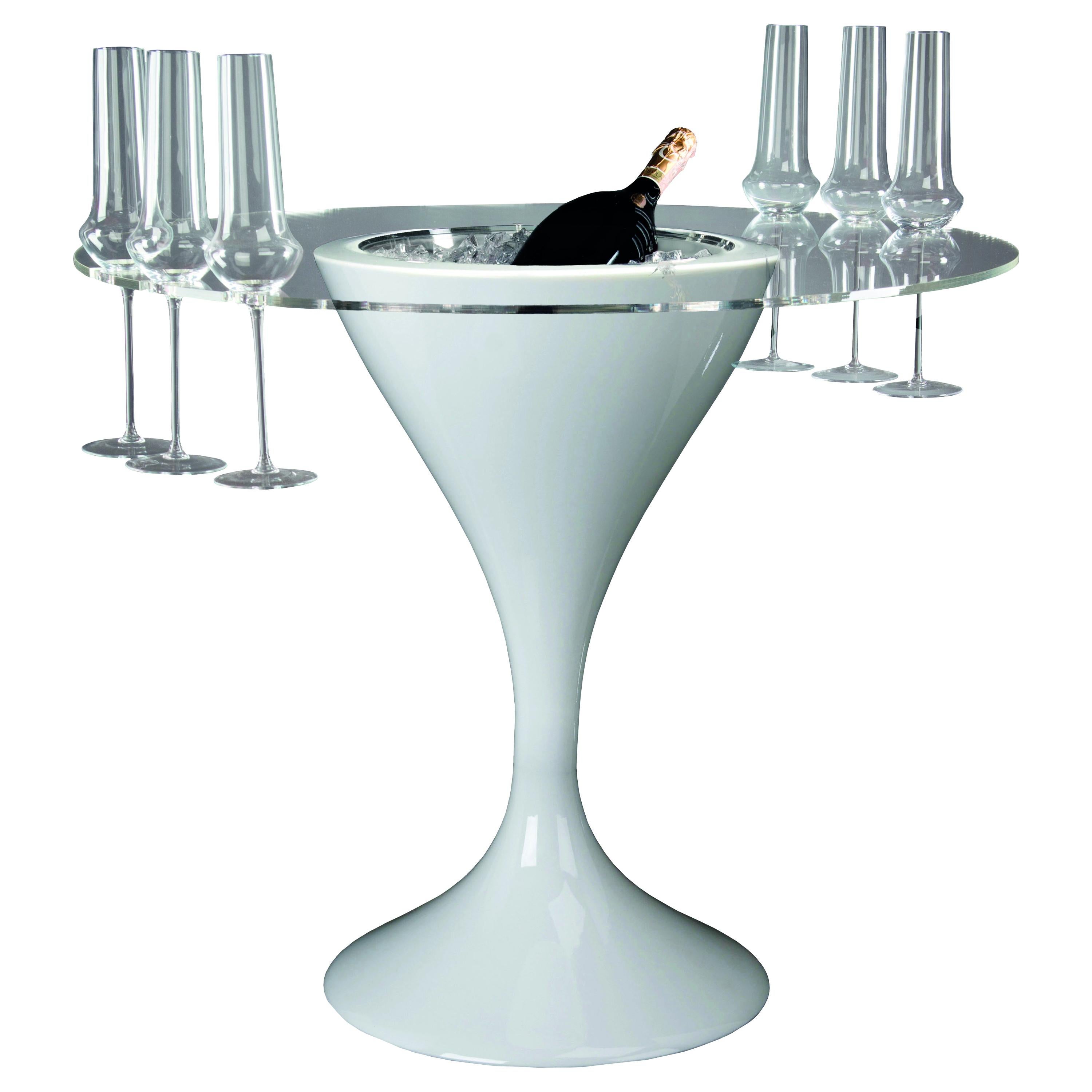 Cocktail Time Table Small with Glass Holder, LDPE, Indoor Use, Italy For Sale at 1stDibs