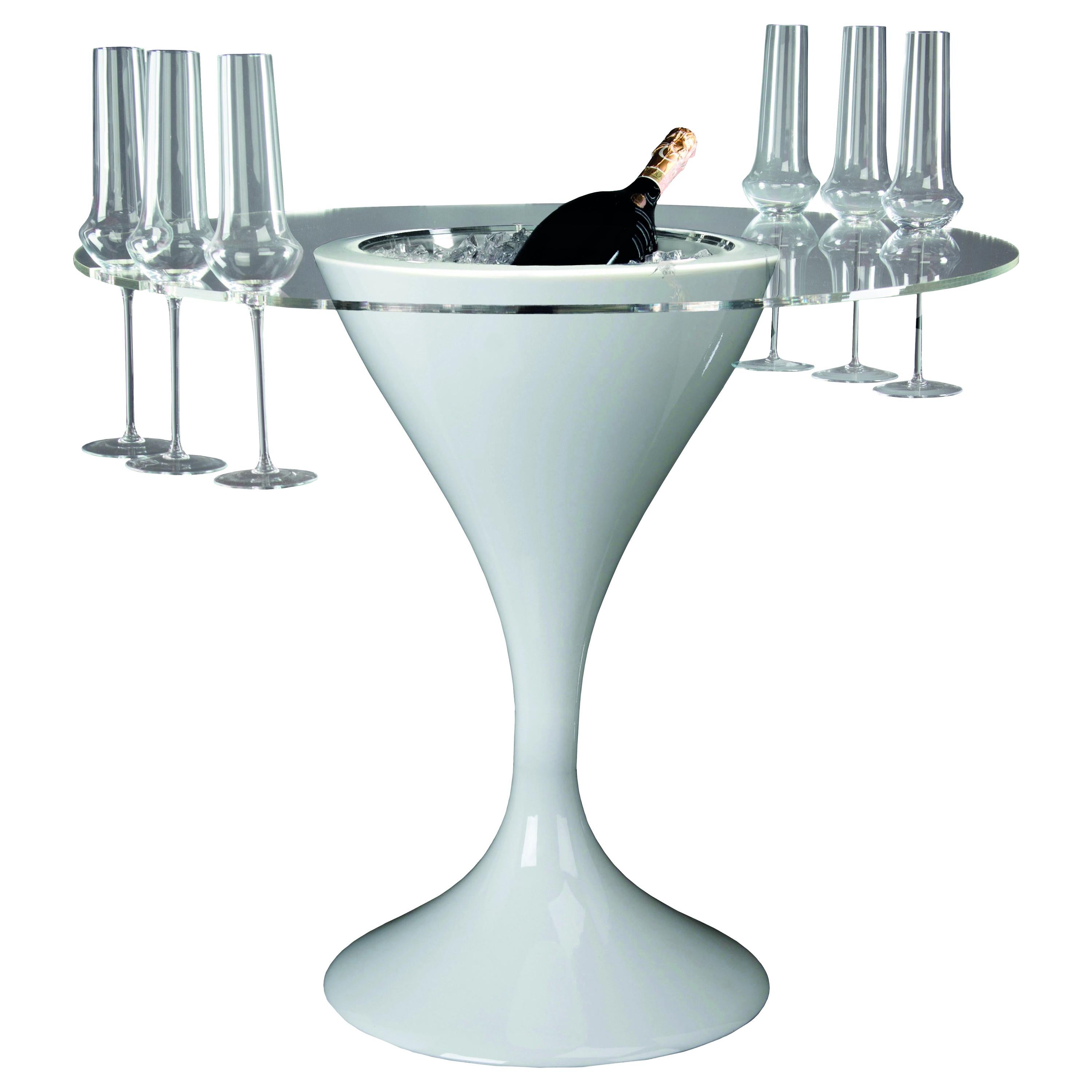 Cocktail Time Table Small with Glass Holder, LDPE, Indoor Use, Italy For Sale