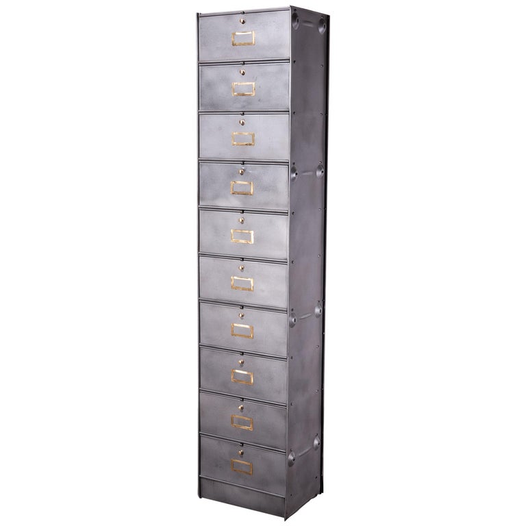 1950s Single Roneo Metal Cabinet Or Chest Of Drawers At 1stdibs