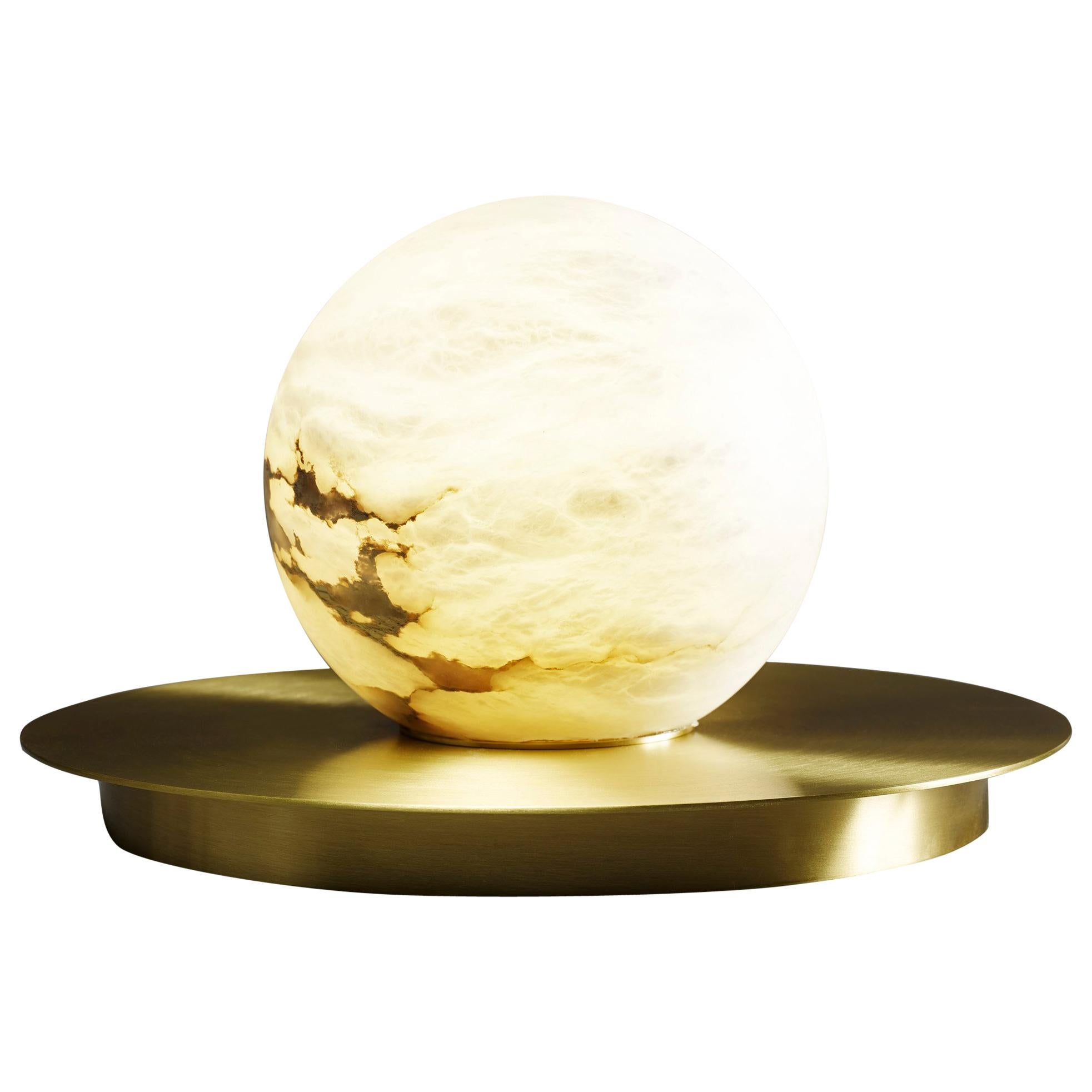 "Alabaster Moons" Table Lamps For Sale