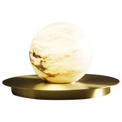 "Alabaster Moons" Table Lamps