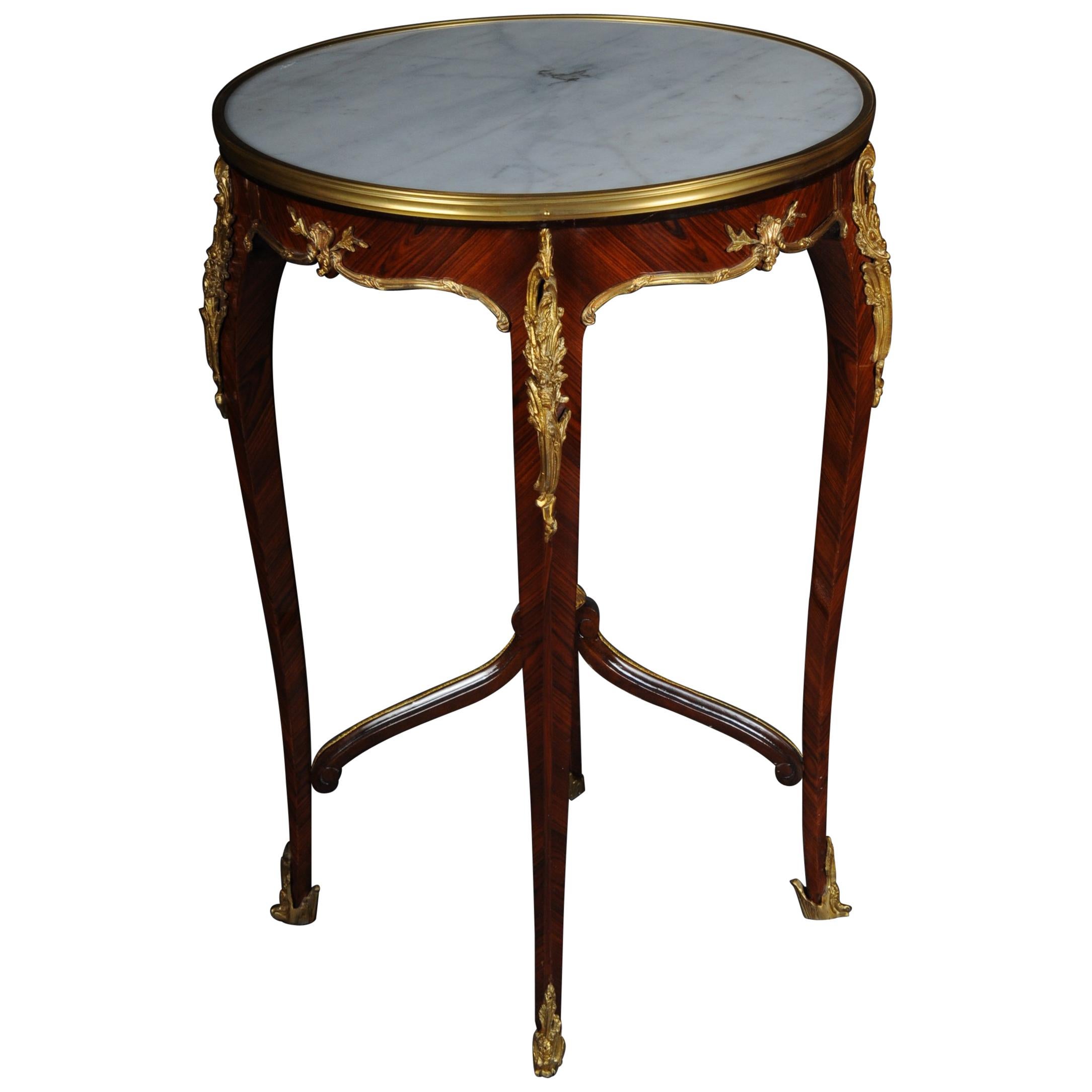 Classic Saloon Side Table in the Louis XV after F. Linke For Sale