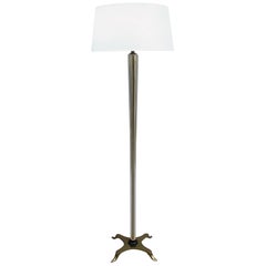 Fine French Art Deco Glass and Bronze Floor Lamp