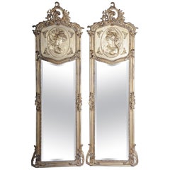 Pair of Mirrors or Wall Mirror in Louis XV / Baroque Style