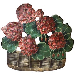 French Tole Geranium Decoration, circa 1940