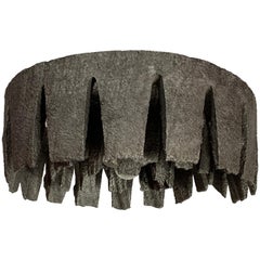 Brutalist Iron Flush Mount, Aneta, Sweden, 1970