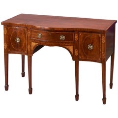 Very Fine George III Period Mahogany Serpentine-Fronted Sideboard