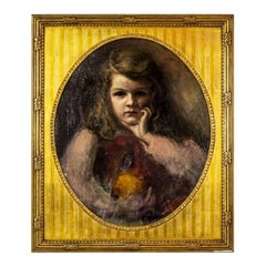 Portrait of a Girl from the Turn of the 19th and 20th Centuries by Rene Revelard