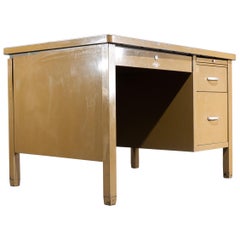 1940s Art Metal London Desk with Linoleum Top