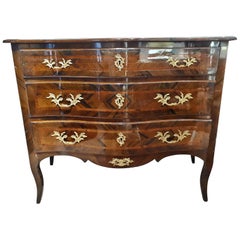 19th Century Napoleon III Walnut and Bronze Italian Chest of Drawer