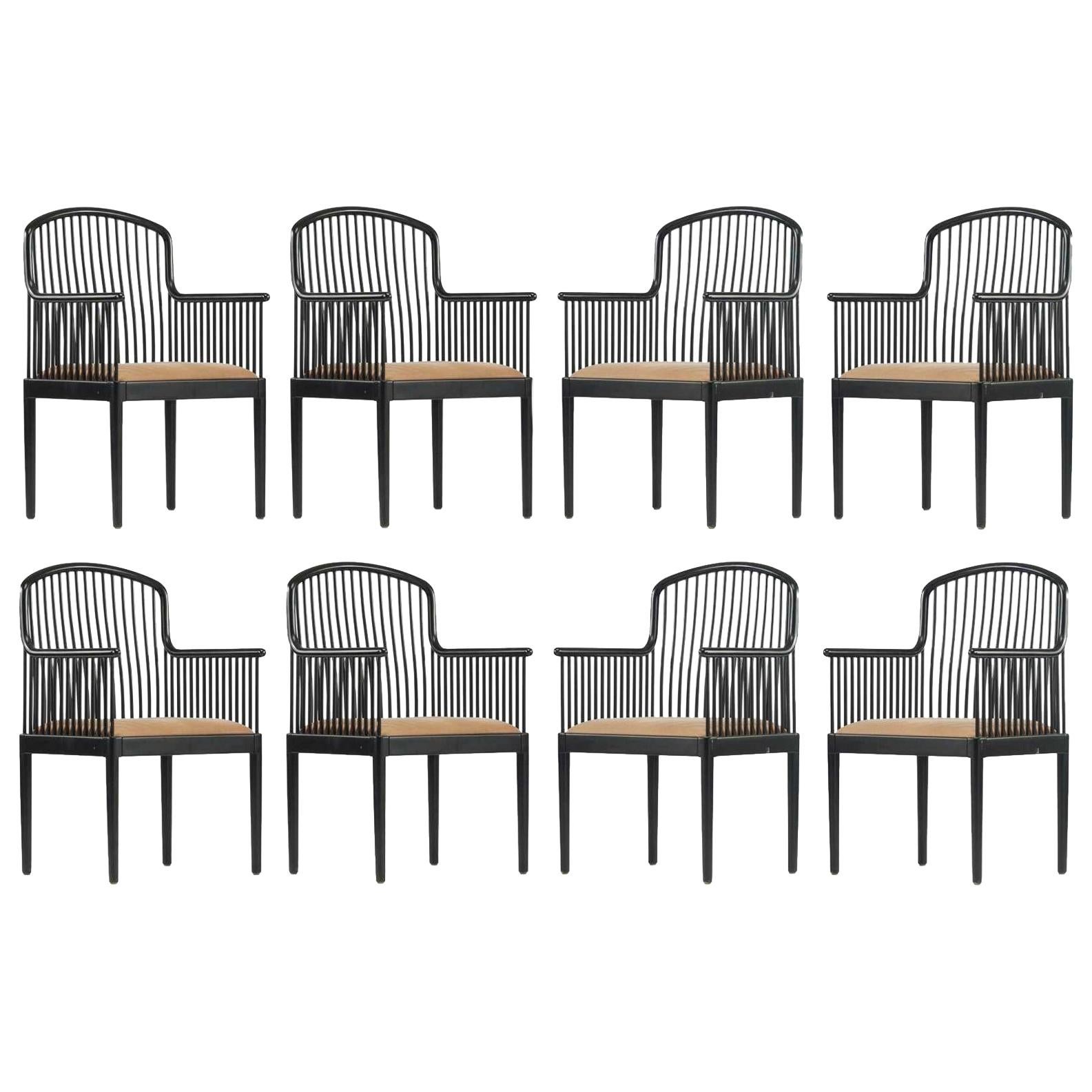 Set of Eight Tan Davis Allen “Andover” Chairs for Stendig