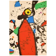 Large Joan Miro aquatint, signed