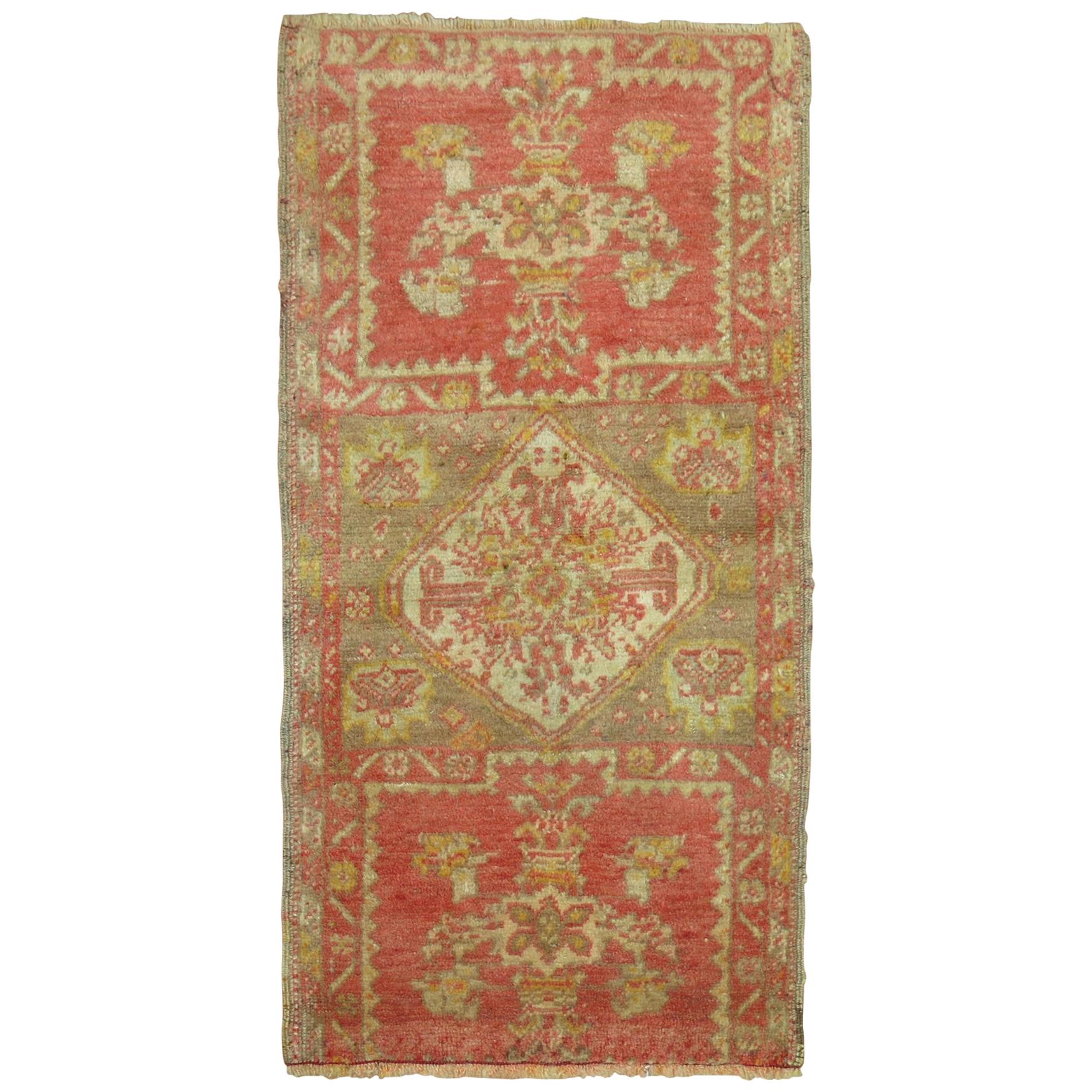 Pink Red Antique Turkish Sivas Mat