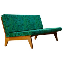 Midcentury Swedish Teak and Beechwood Sofa or Daybed by Gustaf Hiort Af Ornäs