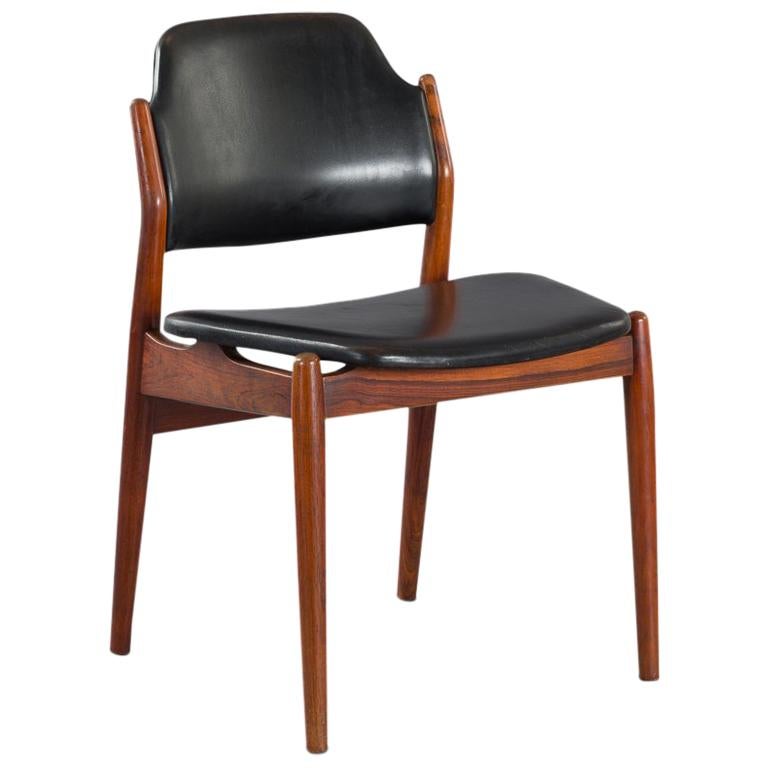 Danish Chair Model 62 by Arne Vodder for Sibast Furniture, Rosewood and Leather