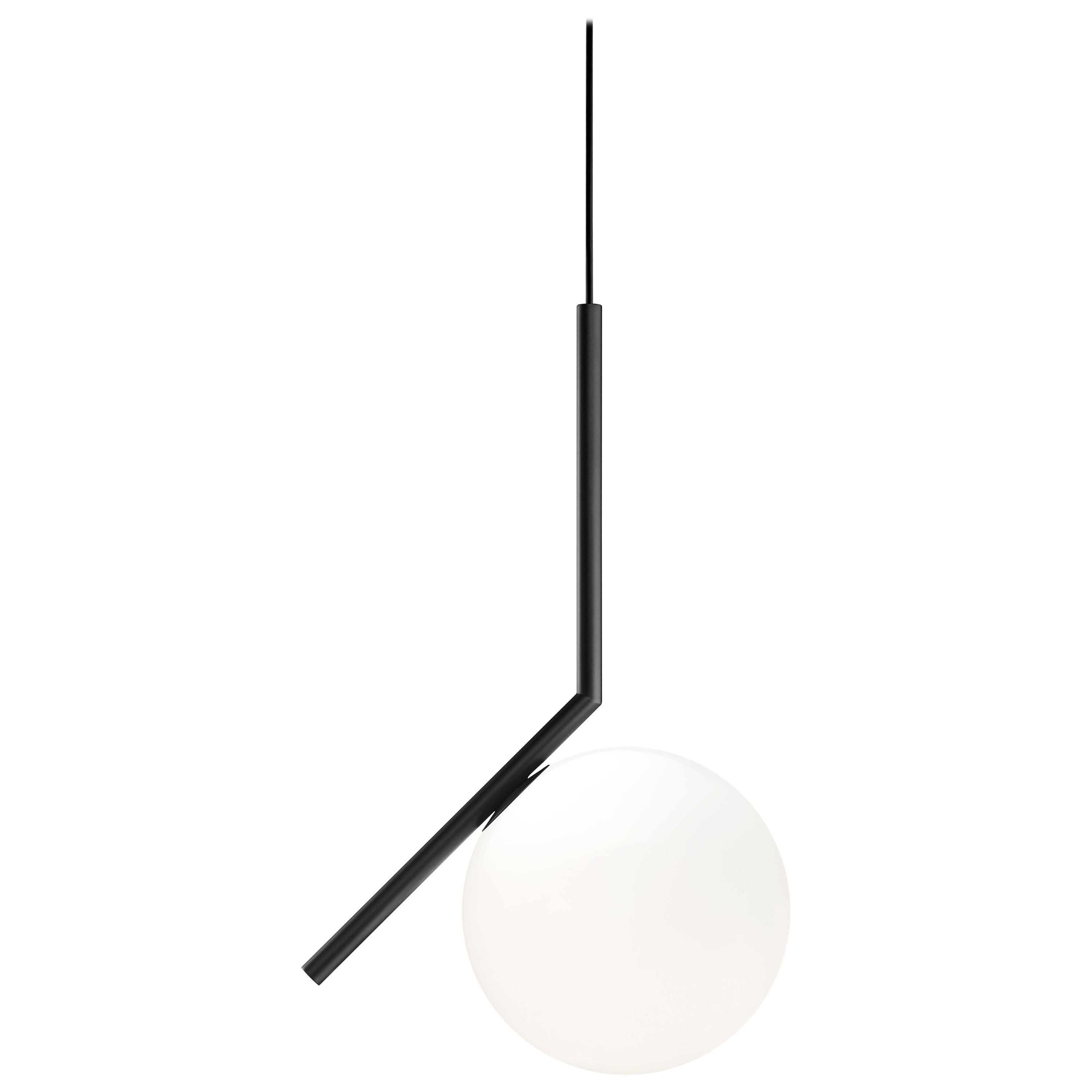 Michael Anastassiades Modern Minimalist Black Steel S1 Pendant Light for FLOS For Sale