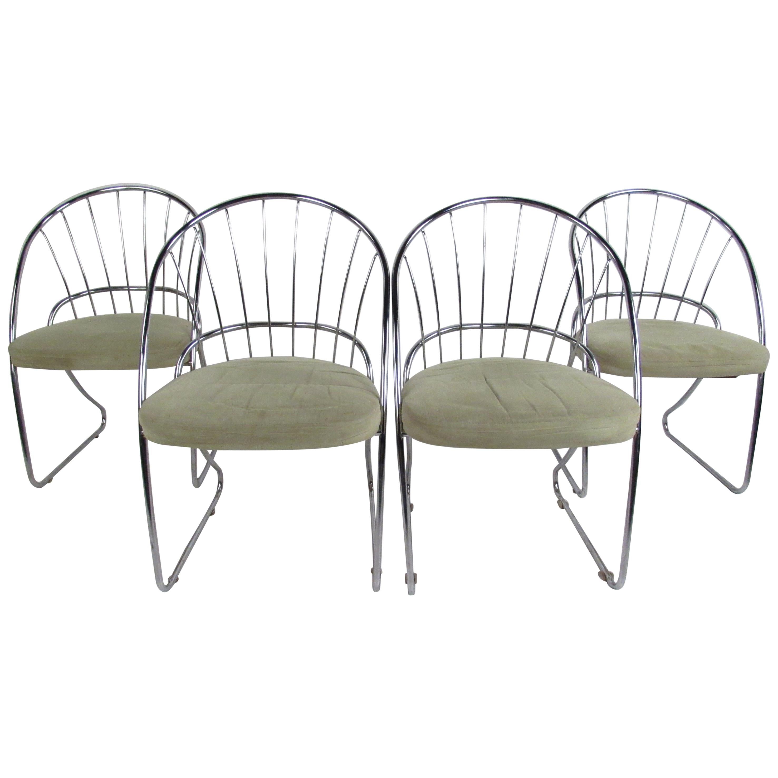 Four Mid-Century Modern Dining Chairs by Daystrom Furniture Co.