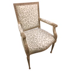 Schumacher Louis XVI Armchair in Iconic Leopard- Sample