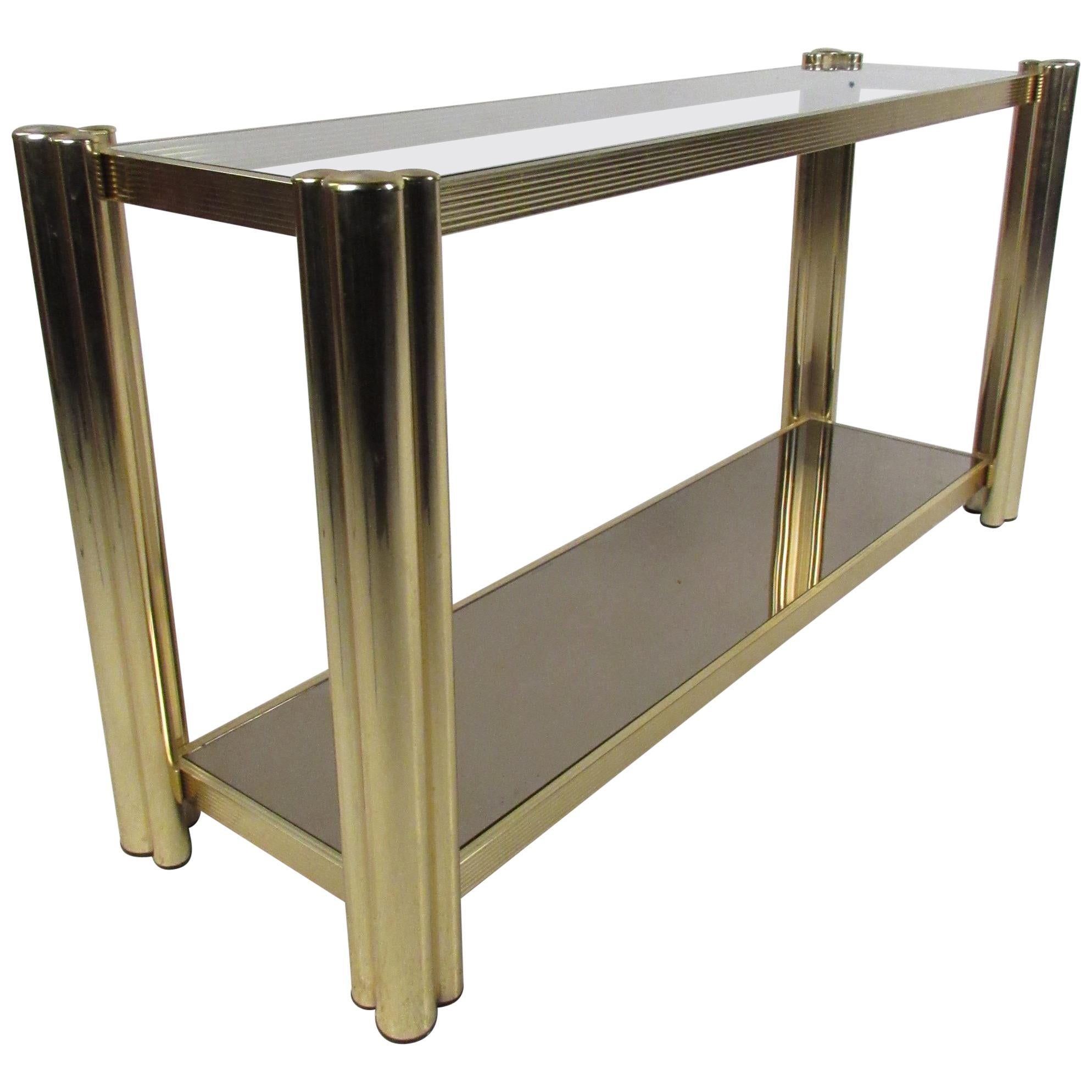 Mid-Century Modern Two-Tier Console Table
