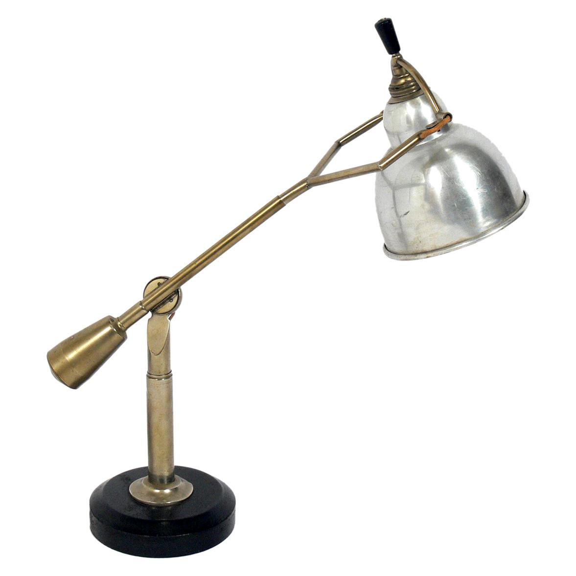 Original Cantilevered Art Deco Lamp by Edouard-Wilfred Buquet