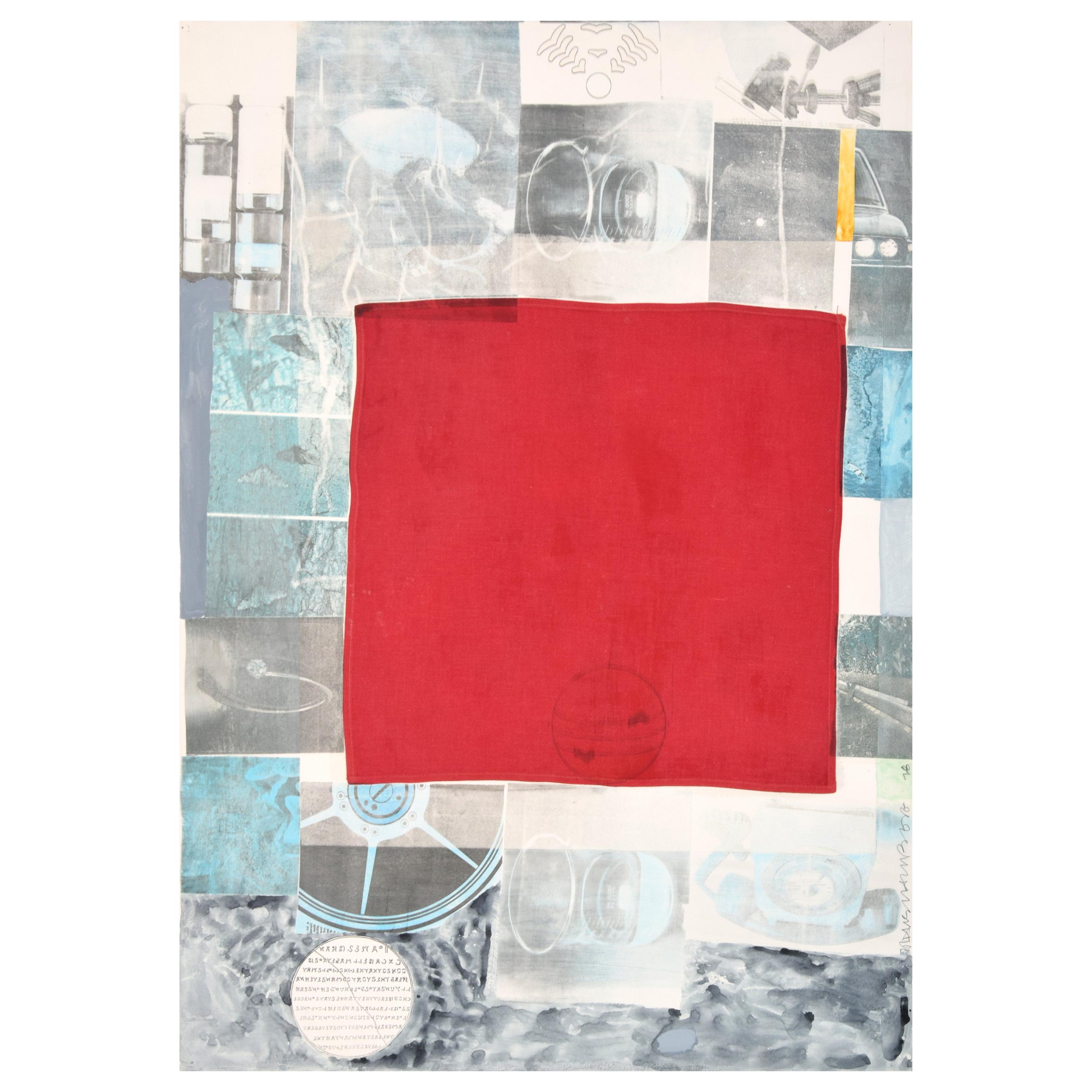 Large Robert Rauschenberg Mixed-Media Collage For Sale