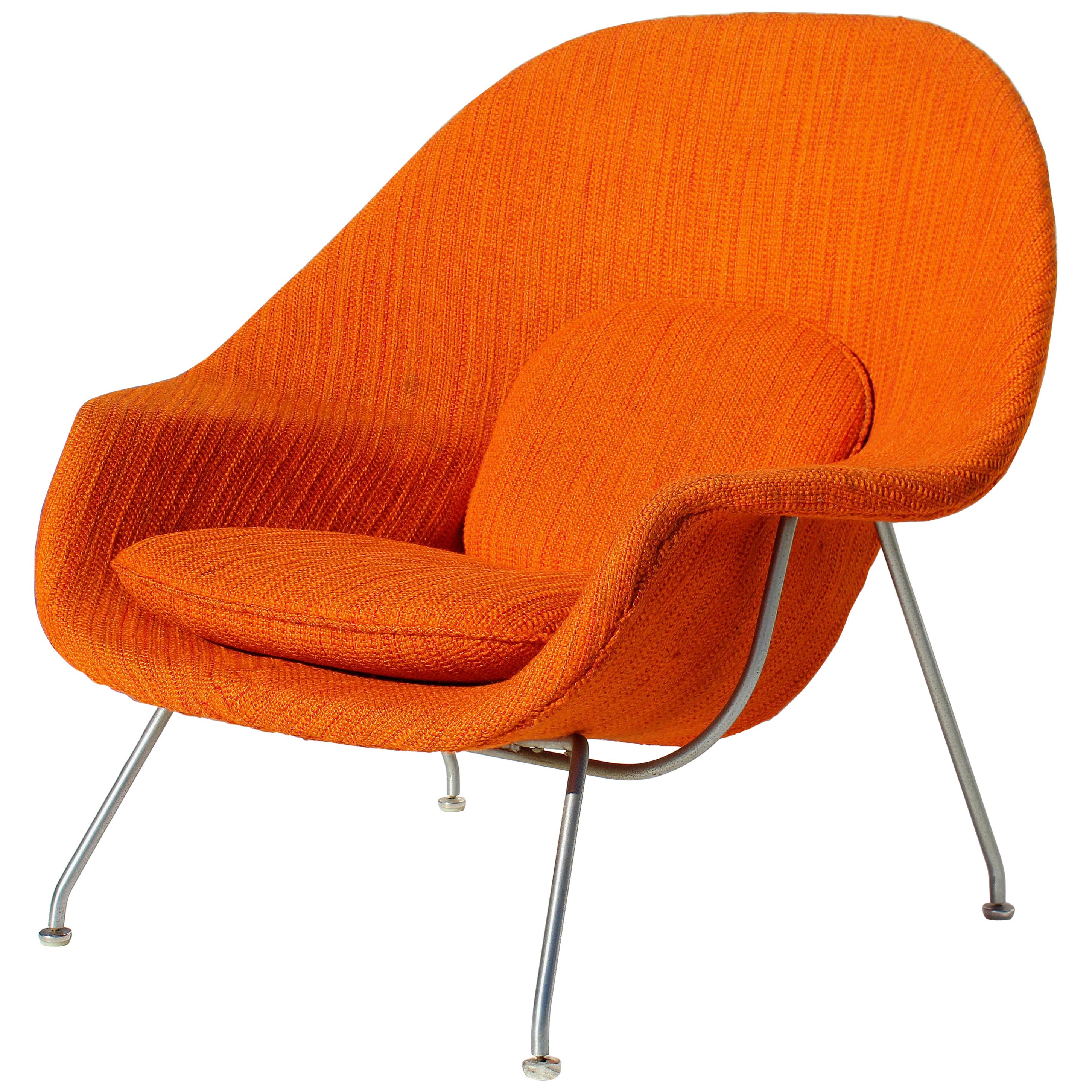 Eero Saarinen Womb Chair with Original Upholstery and Steel Frame