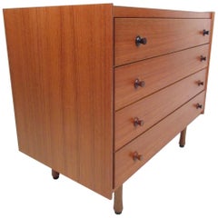 Petite Mid-Century Modern Teak Chest of Drawers