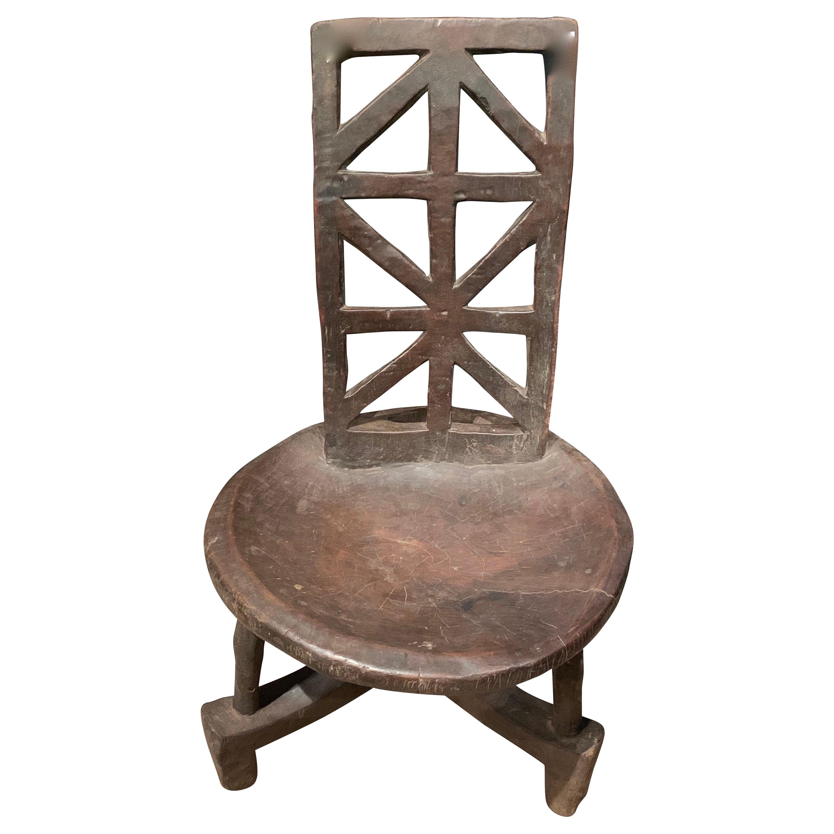 Ethiopian X Back Design Side Chair, Africa, 1950s