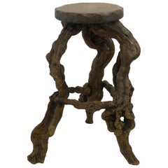 Midcentury Stool Vine Root Bar, circa 1950