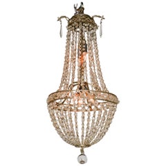 Early 20th Century French Basket Chandelier