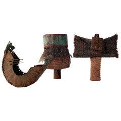 Kieta Jackson Tre forme scultoree tessili in rame e metallo intrecciato