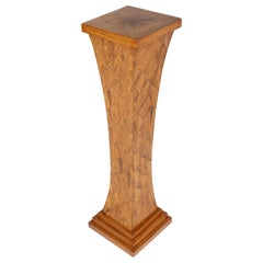 Walnut French Art Deco Style Pedestal Table, 1970s