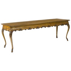 Italian Rococo Style Fruitwood Long Table