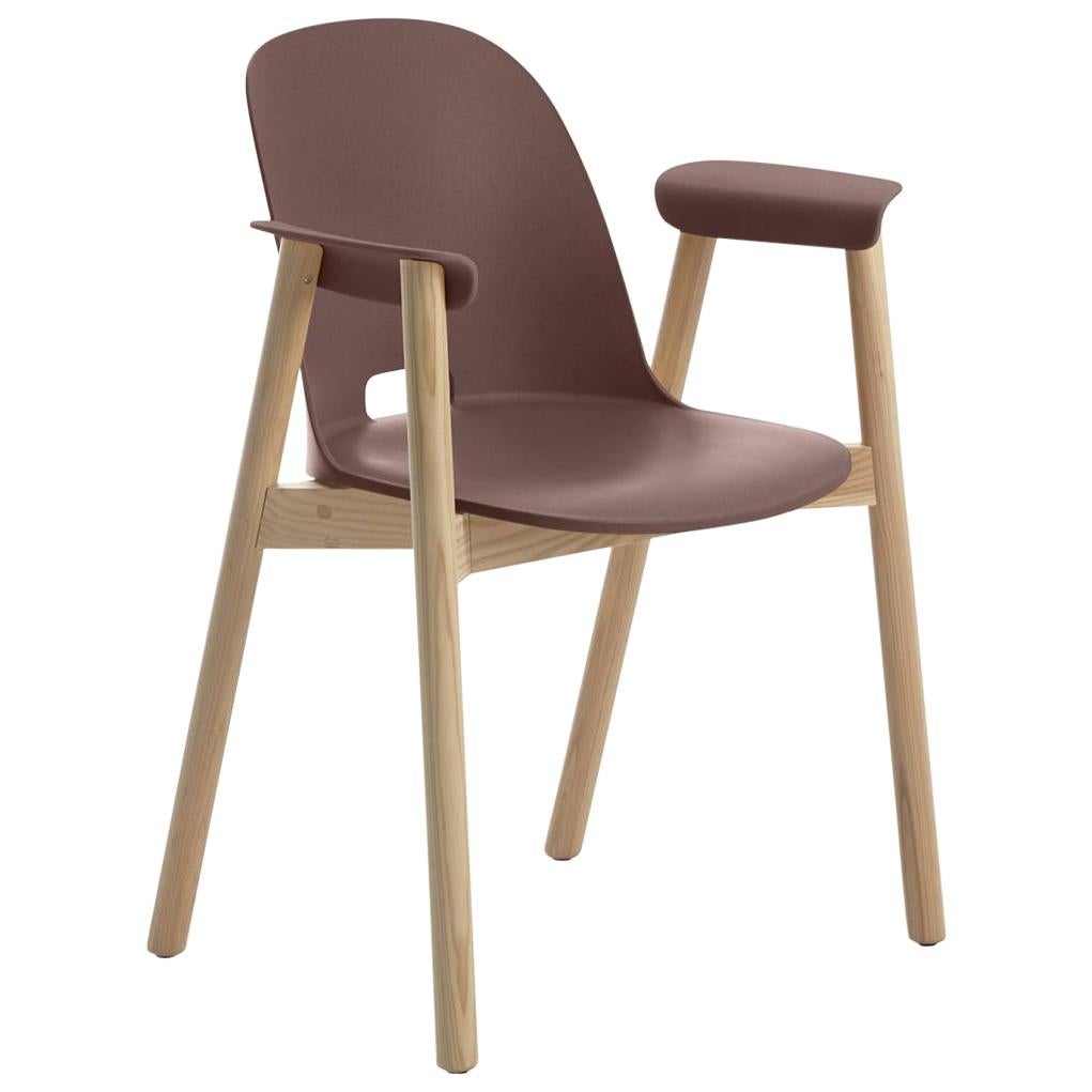 Emeco Alfi Armchair in Brown and Ash by Jasper Morrison For Sale