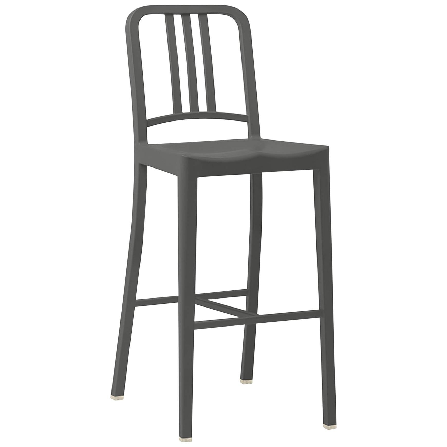 Emeco 111 Navy Barstool in Charcoal by Coca-Cola