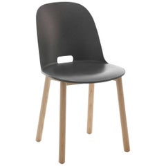 Emeco Alfi Chair in Gray and Ash with High Back by Jasper Morrison