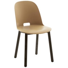 Emeco Alfi-Stuhl aus sandfarbener und dunkler Esche mit hoher Rückenlehne von Jasper Morrison