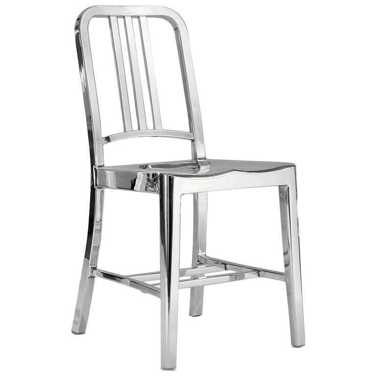 Emeco Navy Chair in Polished Aluminum by US Navy For Sale at 1stDibs