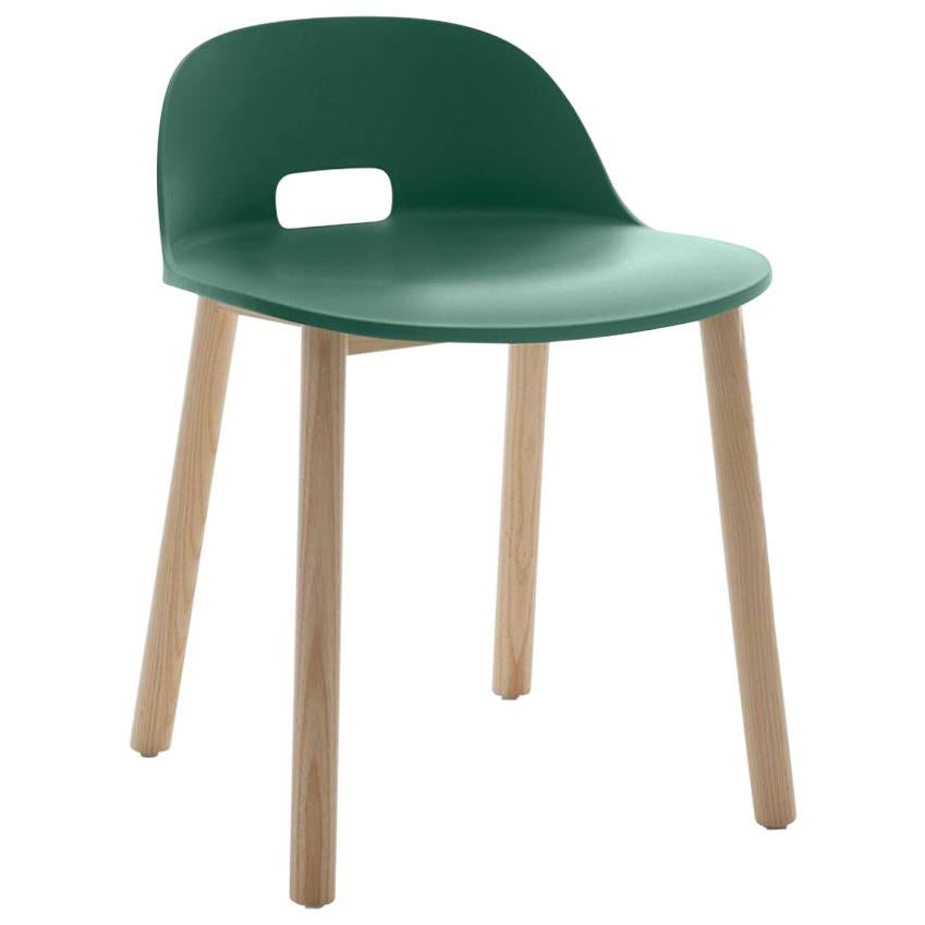 Emeco Alfi-Stuhl in Grün und Esche mit niedriger Rückenlehne von Jasper Morrison
